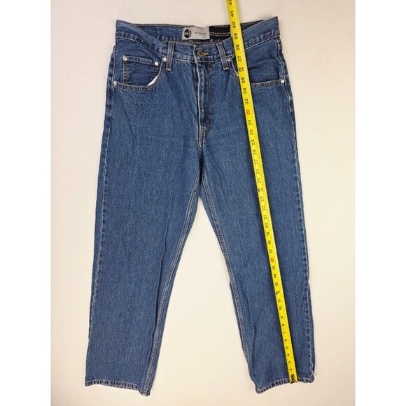 Levis Size 31X30 Mens Silver Tab '94 Baggy Blue Cotton Denim 5 Pocket Logo Jeans - Picture 11 of 13